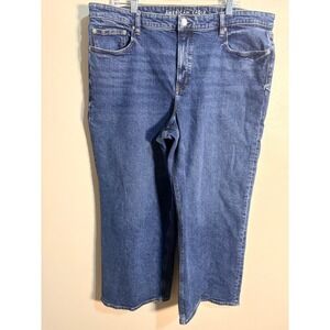 American Eagle Stovepipe Jeans Womens 18 Regular Medium Wash Blue Stretch Denim